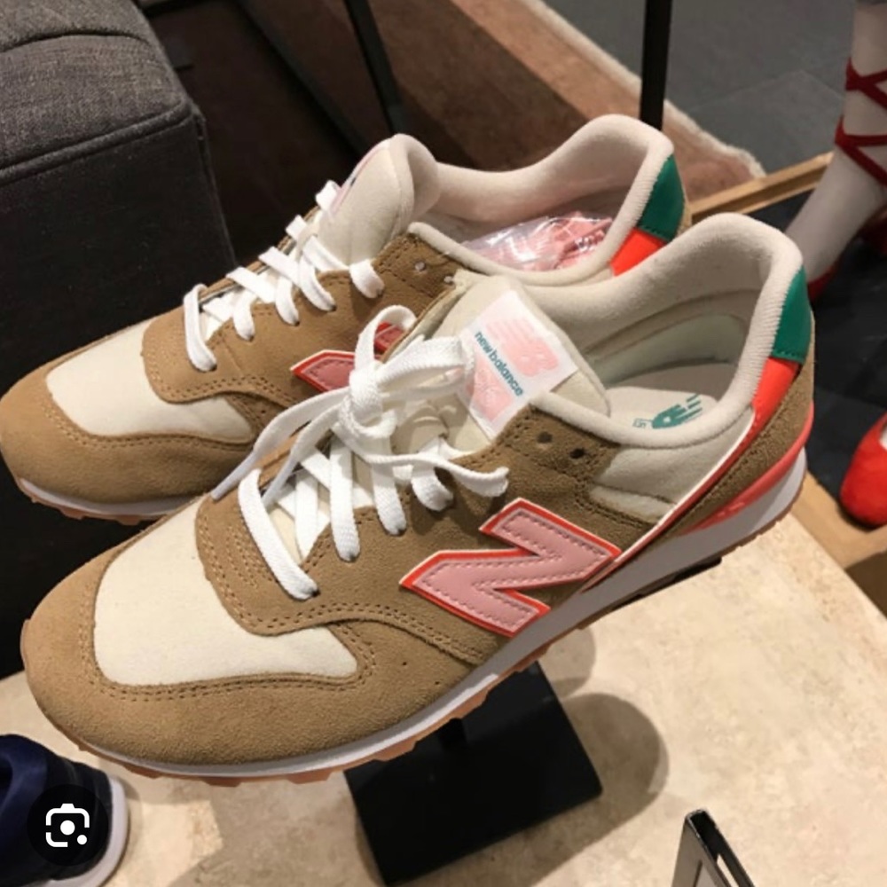 Rare New Balance 696 for J. Crew, Neutral with Pink and Green Accents